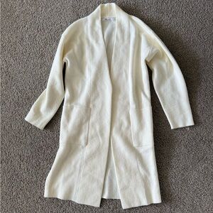 Prinbara Women Open Front Long Knit Cardigan Long Sleeve Lapel size Small